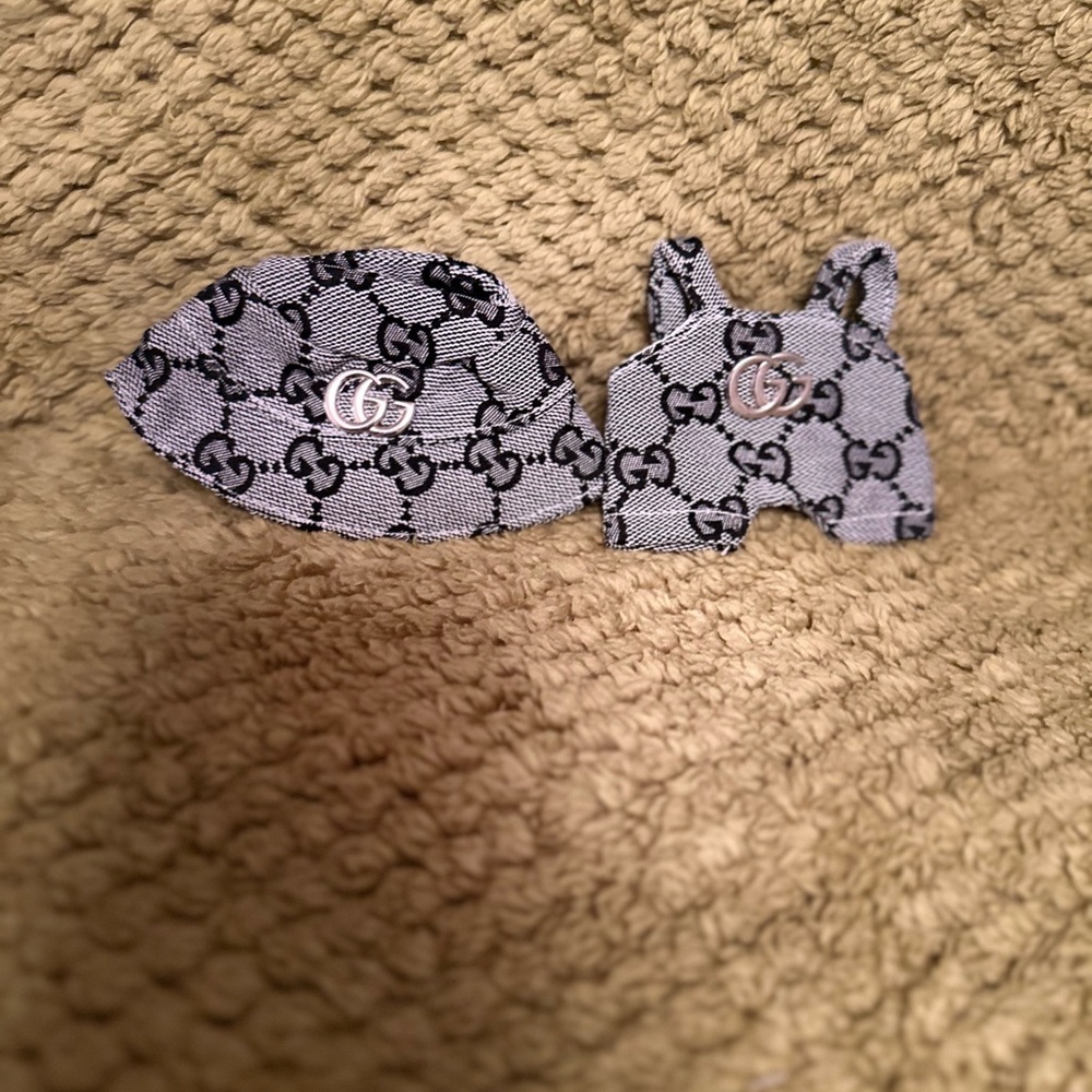 Fashion Monogram Labubu Hat Set